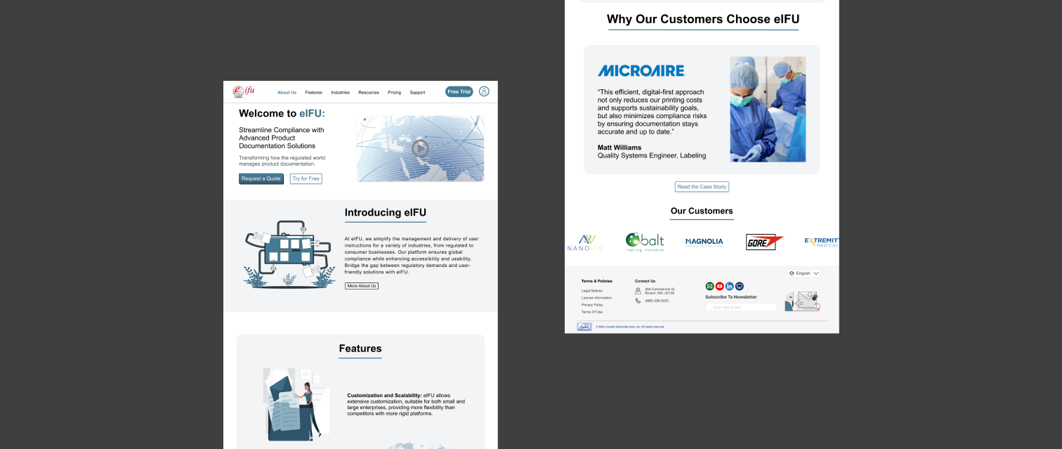 eIFU marketing site preview banner